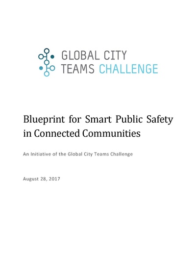 Blueprint for Smart Public Safety in Connected Communities