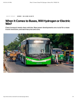 When It Comes to Buses, Will Hydrogen or Electric Win