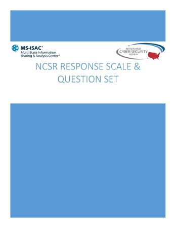 NCSR RESPONSE SCALE & QUESTION SET