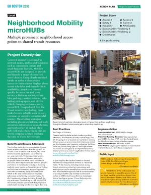 Neighborhood Mobility Microhubs