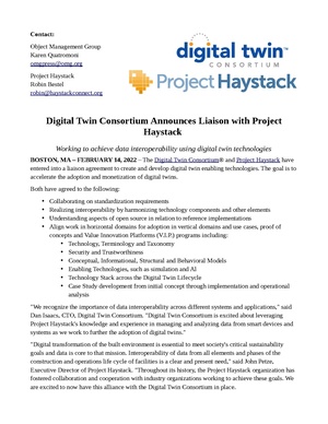 Digital Twin Consortium Announces Liaison with Project Haystack.pdf
