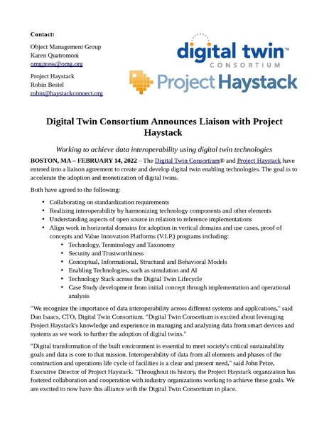 File:Digital Twin Consortium Announces Liaison with Project Haystack.pdf