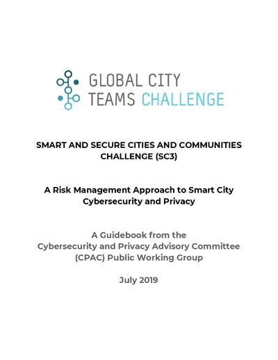 SMART AND SECURE CITIES AND COMMUNITIES CHALLENGE (SC3)