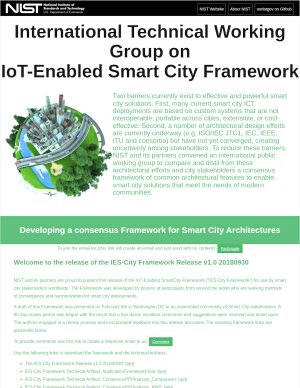 International Technical Working Group on IoT-Enabled Smart City Framework