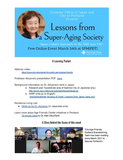 Lessons from a Super-Aging Society