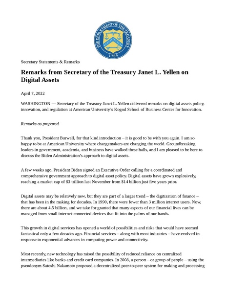 File:Treasury Remarks on Digital Assets.pdf
