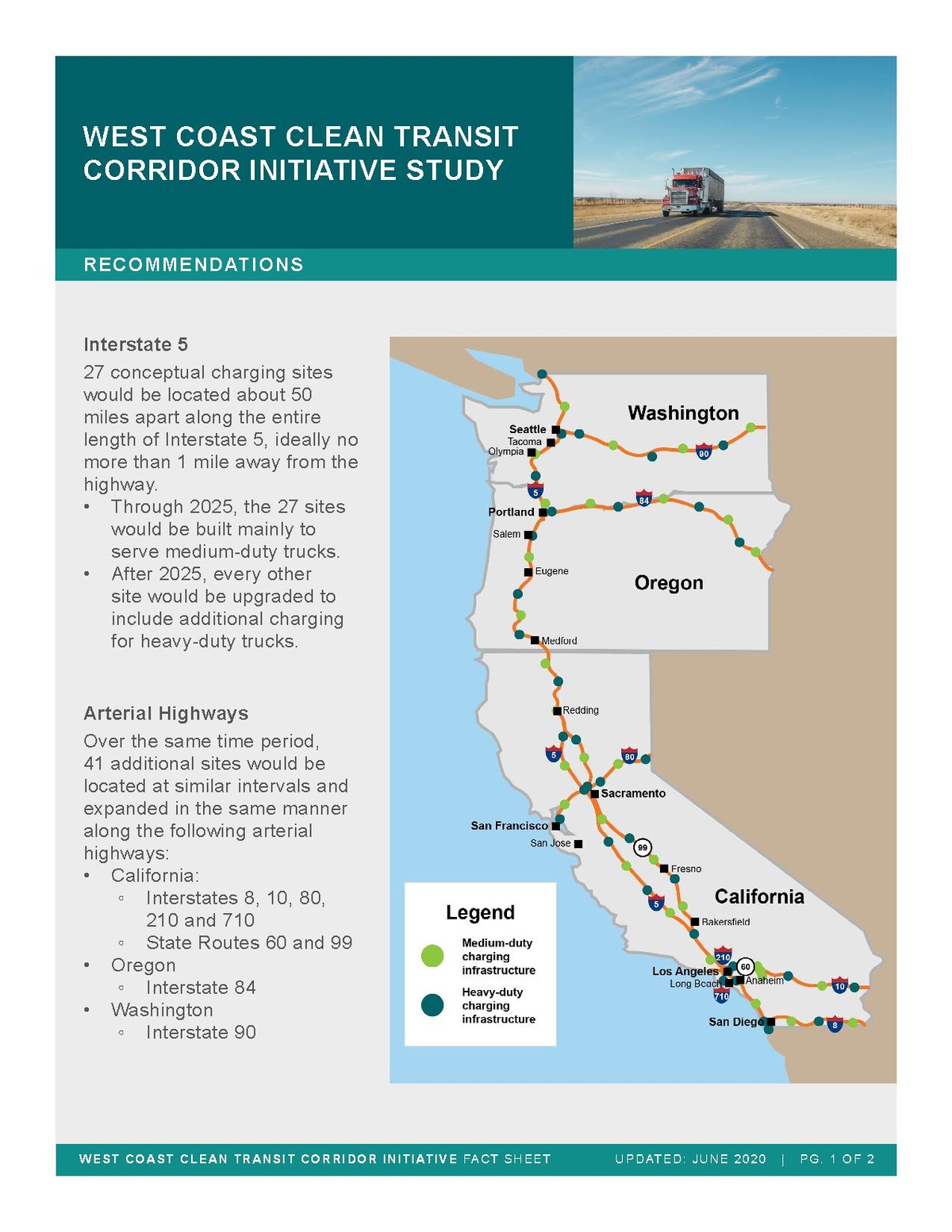 Aktiver gå ind Lodge West Coast Clean Transit Corridor - OpenCommons