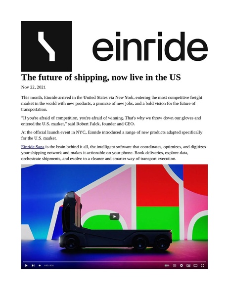 File:Einride arrived in the United States.pdf