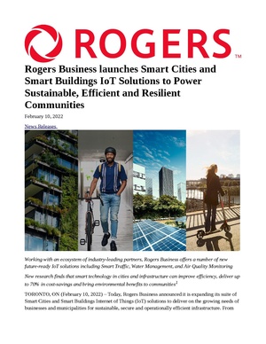 Rogers Business launches Smart Cities and Smart Buildings IoT Solutions.pdf